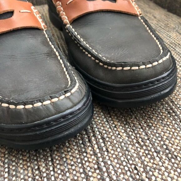 Bally 2 Tone Penny Loafers Mens Size 7 - Picture 3 of 8